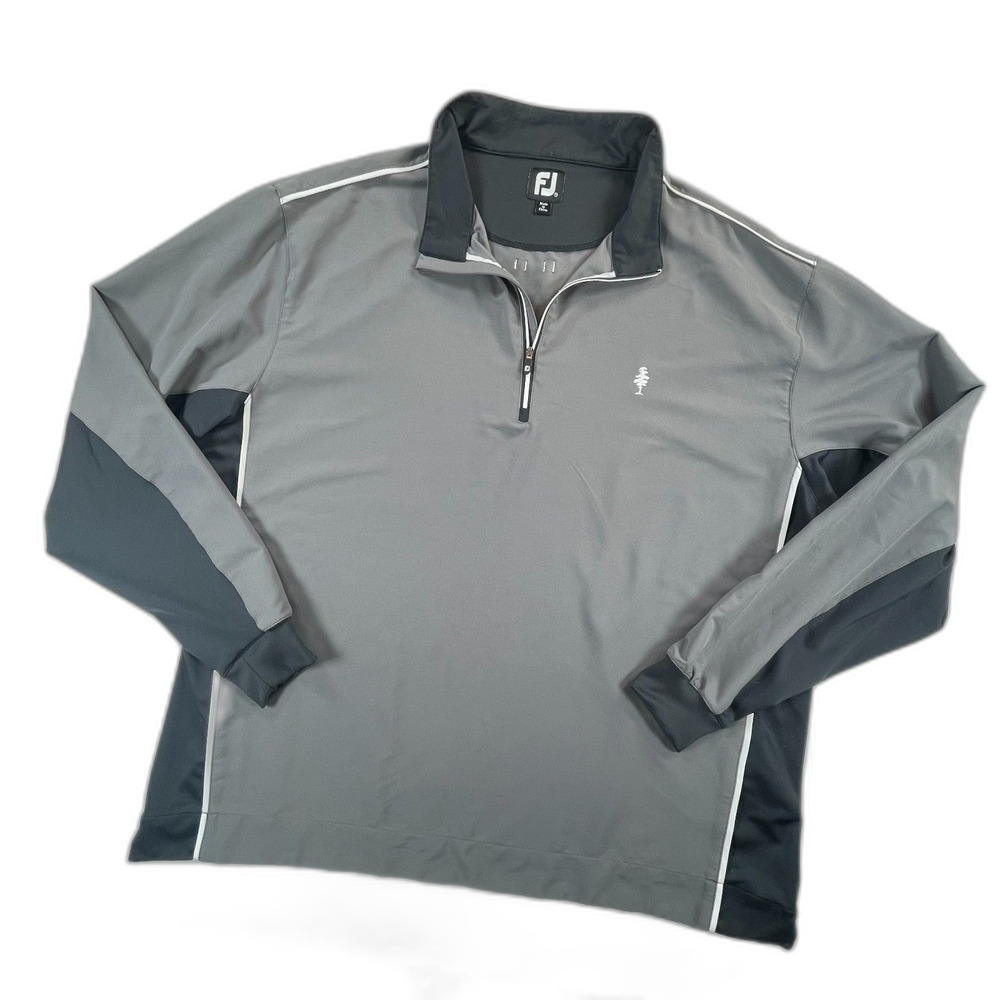 FootJoy Performance Colorblock Quarter Zip Golf Pullover XXL Gray Pine Tree Club